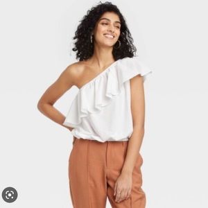 Target A New Day, Ruffle One Shoulder Blouse